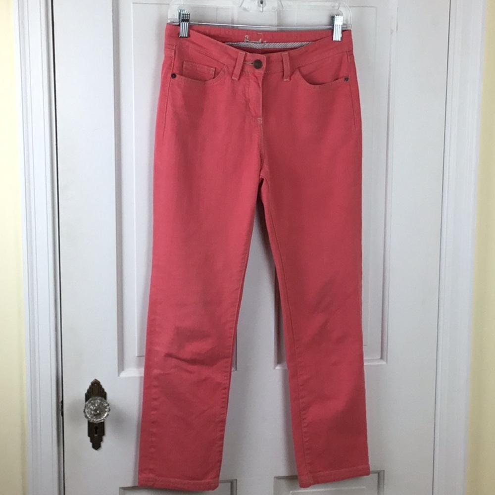 Boden Mid Rise Skinny Jeans Coral Pink Size 2